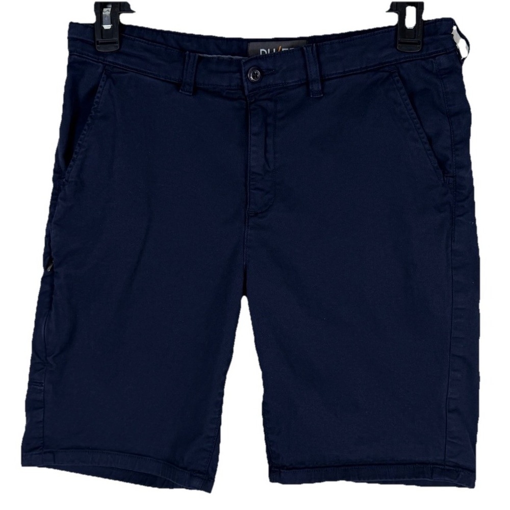 DUER Live Free Journey Chino Short Men 32 Navy Blue Hiking Outdoor Tencel Blend